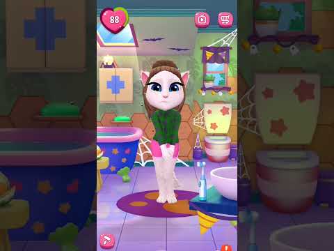 Angela's playing 😚#mytalkingangela2 #shortsfeed #games