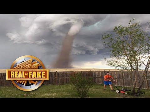 MAN MOWS LAWN DURING TORNADO -  real or fake? - UCrp8aFu6VjkZAY9Hhj6IrXA