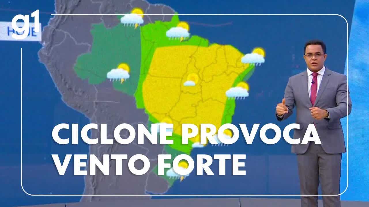 Previsão do tempo: ciclone provoca vento forte em várias regiões; confira