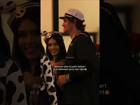 madison beer & justin herbert at a halloween party last night #madisonbeer #justinherbert