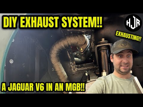 HOW I BUILT A DIY CUSTOM EXHAUST SYSTEM FOR MY MGB WITH A JAGUAR V6 ENGINE!!
