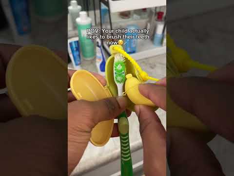 nooo more nasty mouth 🪥✨ #banana #toothbrush #children #toothpaste #hygiene