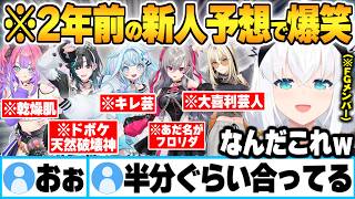 FGデビュー前に作成した妄想プロフィールを見て今現在との違いに爆笑する白上フブキ【響咲リオナ 輪堂千速 水宮枢 綺々羅々ヴィヴィ 虎金妃笑虎