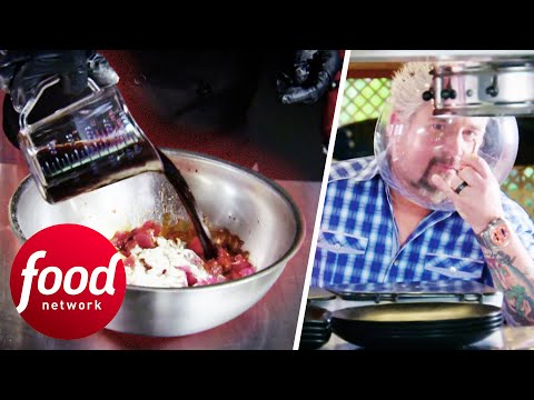 Spiciest Kitchen In Hawaii? Guy Has To LITERALLY Shield Himself! | Diners, Drive-Ins & Dives