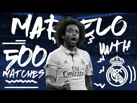 MARCELO | 500 Real Madrid matches | Goals, skills and trophies!