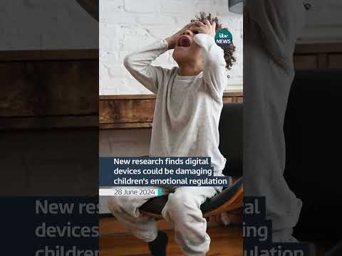 New research finds digital devices could be damaging children’s emotional regulation #itvnews #news