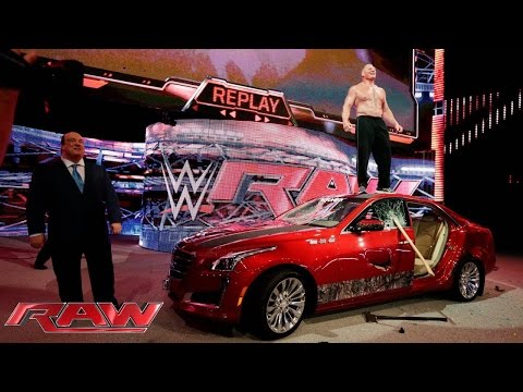 Brock Lesnar destroys J&J Security's prized Cadillac: Raw, July 6, 2015 - UCJ5v_MCY6GNUBTO8-D3XoAg