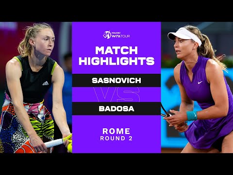 Aliaksandra Sasnovich vs. Paula Badosa | 2022 Rome Round 2 | WTA Match Highlights