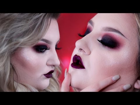 Black & Red Smokey Eye Holiday Makeup Tutorial | RawBeautyKristi - UCOtoxvHLKrIlWbt4MRBWfbQ