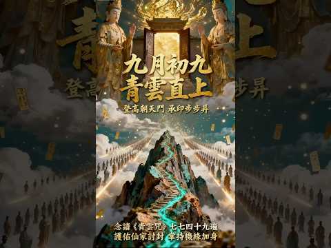仙門大開日｜九月九青雲咒，護你身後仙緣！ #修行 #正能量 #佛法 #療癒 #熱門 #國學 #智慧
