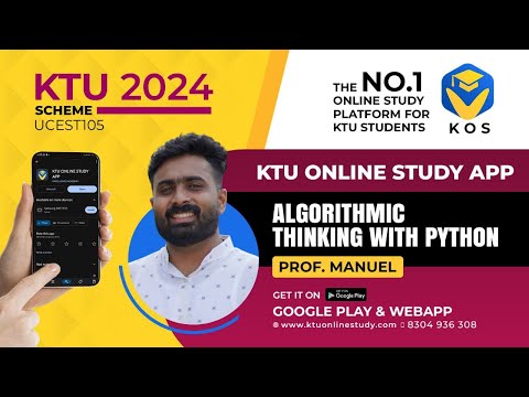 Algorithmic Thinking with Python | Module - 1 | B.Tech. KTU 2024 Scheme | S1 | KTU Online Study App