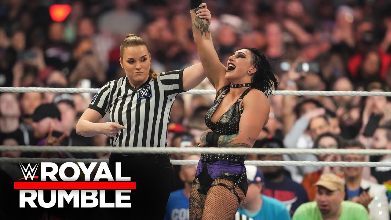 Rhea Ripley celebrates her Royal Rumble win: WWE Royal Rumble 2023 highlights