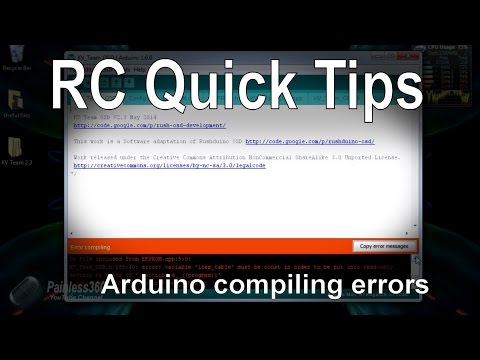 RC Quick Tips - Fixing Arduino Verify/Compile Errors - UCp1vASX-fg959vRc1xowqpw