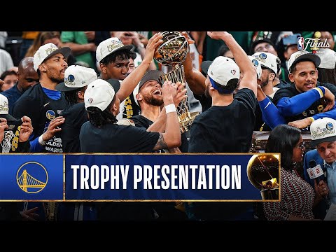Golden State Warriors Larry O’Brien NBA Championship Trophy Presentation video clip