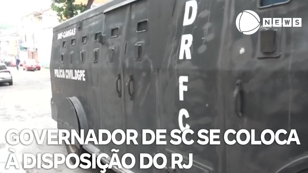 Governador de Santa Catarina se solidariza com familiares dos agentes mortos em operação no RJ  TV Online Governador de Santa Catarina se solidariza com familiares dos agentes mortos em operação no RJ