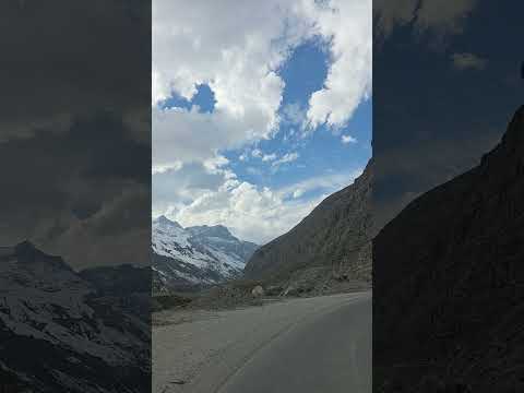 short_16 HP road trip surrounded mountain #short2025 #roadtrip #travel #exploring #trip #snowfall