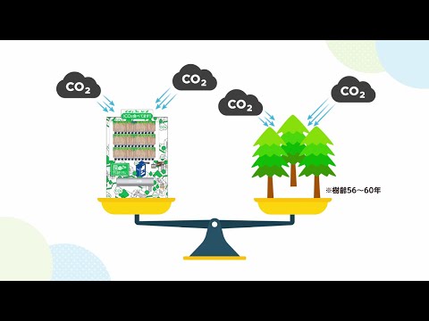 CO2を食べる！？　自販機