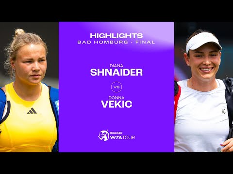 Diana Shnaider vs. Donna Vekic | 2024 Bad Homburg Final | WTA Match Highlights