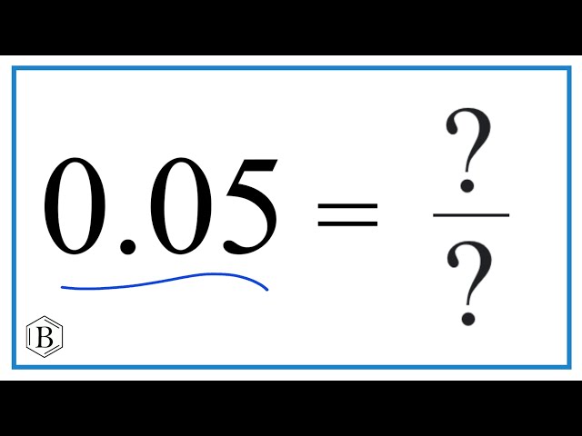 What is 0.05 as a Fraction?