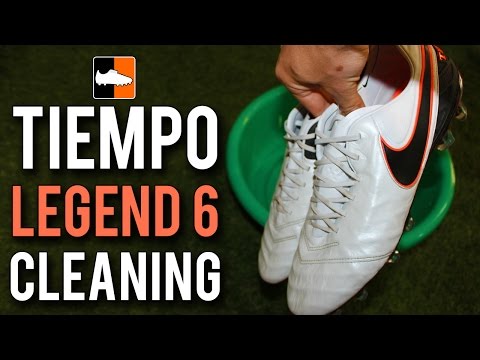 How to clean the Nike Tiempo Legend 6 Football Boots | White Leather Soccer Cleats - UCs7sNio5rN3RvWuvKvc4Xtg