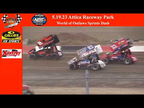 Friday May 19th 2023 | World of Outlaws Sprints Dash | Attica Raceway Park - dirt track racing video image