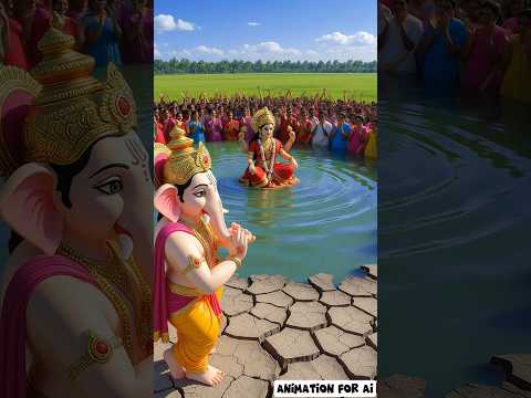 Ganesha starts crying when Durga Mata is immersed #shorts