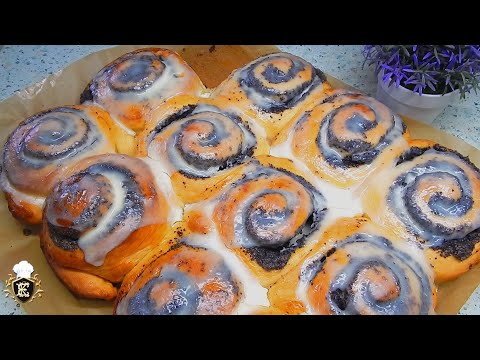Так готовила моя свекровь - сдобное тесто пошагово .Булочки с маком