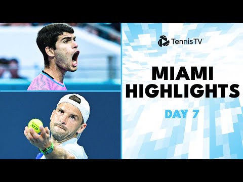 Alcaraz & Musetti Clash; Dimitrov Faces Hurkacz | Miami 2024 Day 7 Highlights