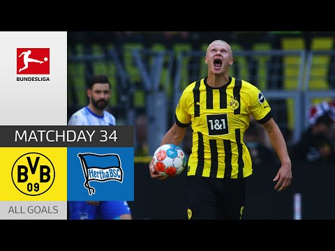 Haaland‘s & Moukoko's Goals Decide Relegation Battle | Dortmund - Hertha 2-1 | All Goals | MD 34