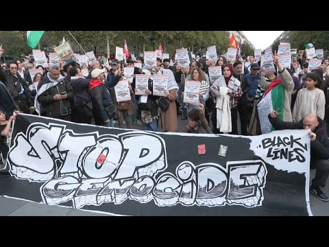 'Stop genocide': Rally in Paris in support of Palestinians | AFP