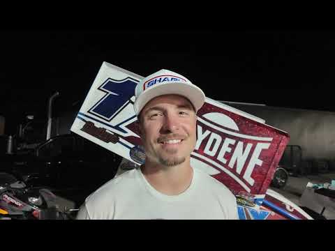 Logan Schuchart on Thursday's runner-up run, locking into Saturday's main, being third in points - dirt track racing video image