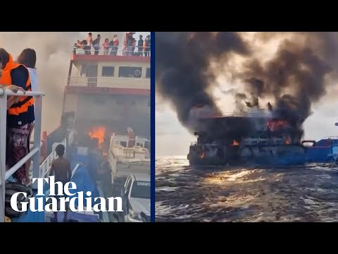 Tourist ferry catches fire in Thailand