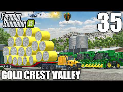 GIANT COTTON HARVEST | Gold Crest Valley 3.0 | #35 | Farming Simulator 25