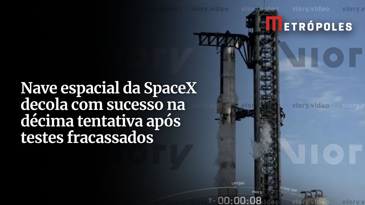 Nave espacial da SpaceX decola com sucesso na décima tentativa após testes fracassados