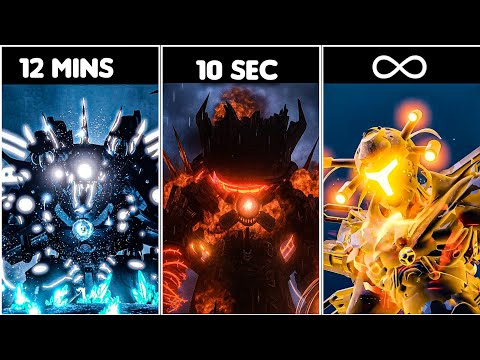 How Many Seconds Can The Sinister Defeat Every Skibidi Titan?