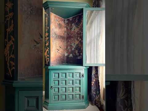 DIY Home Decor | Earthy & Glamorous Cabinet Makeover with Decoupage By Redesign With Prima!