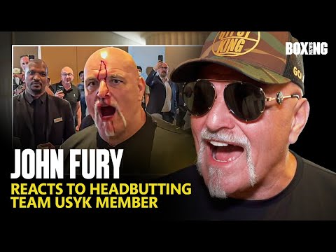 John fury fired up reacts to head butting team usyk member
