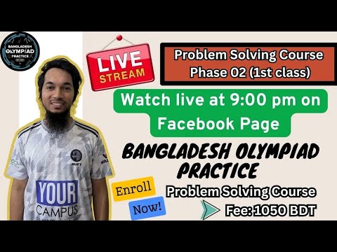 π773. Problem Solving Course || 1st Class || BDMO