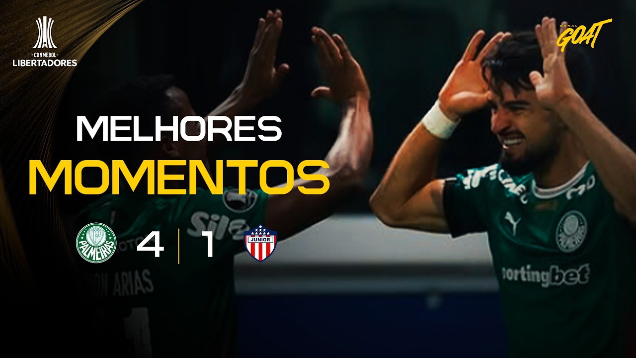 SHOW DE FLACO! PALMEIRAS GOLEIA JUNIOR BARRANQUILLA E AVANÇA PRAS OITAVAS DA CONMEBOL LIBERTADORES