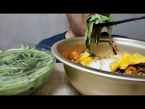 [mukbang] 냉털 비빔밥&amp;시원한오이냉국~먹방입니다.