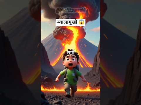 ज्वालामुखी 😱 #shorts #ai #new #story #trending #viral #shortvideo #cartoon #shortsfeed #short