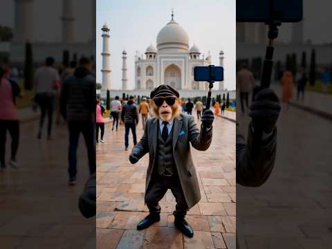 "ताजमहल के सामने बंदर बना व्लॉगर 🐵📸 | Monkey Vlogger at Taj Mahal | Funny Desi Reels"