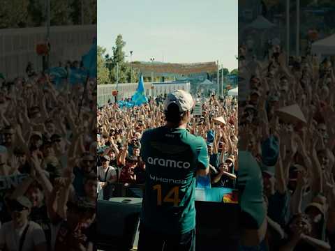 Home Race Energy with Fernando Alonso at the Barcelona Grand Prix.