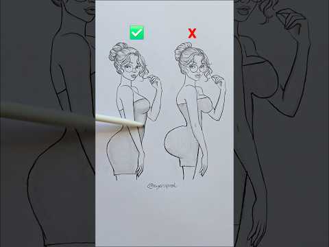 How to draw⏳️Adjust circle size to create different body types #artwork #drawing #cartoon #sketch