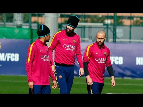 FC Barcelona training session: get straight back to training with an eye on Eibar