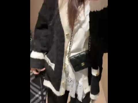 小香風拼色麻花大开衫長褲套裝