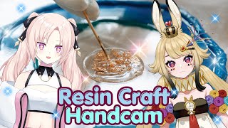 【Off Collab Handcam】 Resin crafting and sandwhich tasting??? with @Non