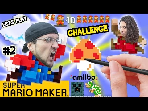 Lets Play SUPER MARIO MAKER! Dad vs. Mom 10 Mario Challenge & Brick Busting FGTEEV Fun - UCC-RHF_77zQdKcA75hr5oTQ