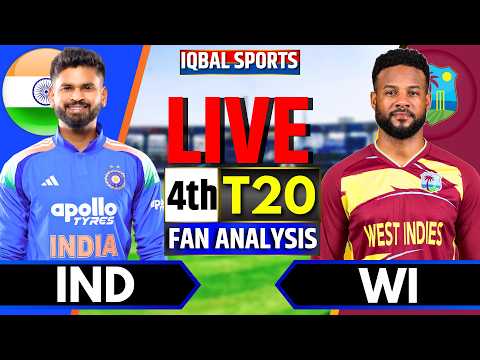 🔴India vs West Indies T20 LIVE | IND vs WI 4th T20 | Live Score &amp; Fan Analysis | Iqbal Sports