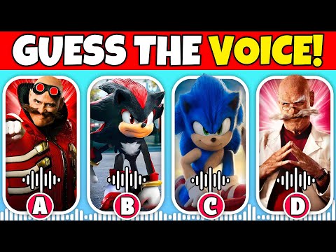 Guess the SONIC THE HEDGEHOG 3 🦔⚡ Characters by Their Voice 🔊 - Quiz for Fans! Shadow, Dr. Eggman
